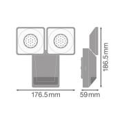 OSRAM LED-sensor utvendig veggstråler ENDURA PRO, grå, IP55