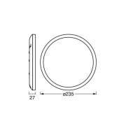 OSRAM LED-taklampe ORBIS ULTRA SLIM, hvit, Ø 24 cm, dimbar