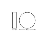 OSRAM taklampe ORBIS PARIS, beige, Ø 40 cm, tekstil, E27