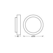 OSRAM taklampe ORBIS MADRID, svart, Ø 29 cm metall/glass