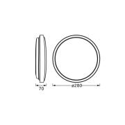 OSRAM LED-taklampe ORBIS LONDON, hvit, Ø 28 cm, metall