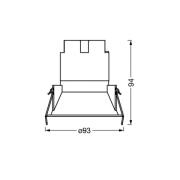 OSRAM LED innfelt spot TWIST, hvit/svart 830 Ø 9,3 cm metall