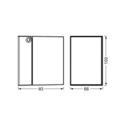 OSRAM utendørs vegglampe ENDURA CLASSIC CUBE, sølvmetall IP44