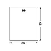 OSRAM downlight SQUARE, svart, 8 x 8 cm, metall, GU10