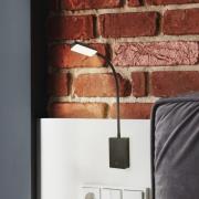 LED-bordlampe med batteri Cielo, svart, høyde 56 cm, plast