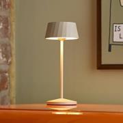 LED-bordlampe Facetta, 3-pak, beige, 22 cm, IP44