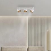 PURE LED-downlight-downlight Cup, hvit, lengde 56 cm, metall, 3 lyskil...