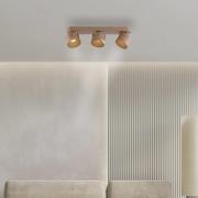 PURE LED-downlight Cup, bronsefarget, 56 cm, metall, 3 lyskilder