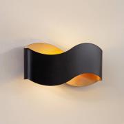 Lindby vegglampe Dailin, svart/gull, 30 cm, metall