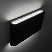 Scone LED utendørs vegglampe, svart, bredde 17,5 cm, 2 lys.
