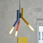 OSRAM hengelampe Decor Straw, 3 lyskilder, stål, farget, E27