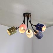 OSRAM taklampe Decor Felt Weaving Cans, fargerik, 5 lyskilder, E14