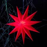 Stjerne Jumbo, utendørs, 11 tagger, Ø 100 cm, rød