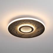 LED-taklampe Lumadisc, svart, Ø 41 cm, metall/silikon