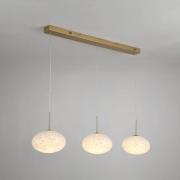 LED-pendellampe Confetti, lengde 115 cm gullfarget/hvit, glass