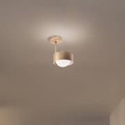 Taklampe Mado, opalglass/messing, 1 lyskilde