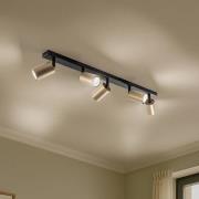 Downlight Zoom, 5 lyskilder, svart/gull
