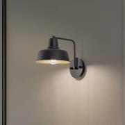 Vegglampe Berceste 181-A svart/gull