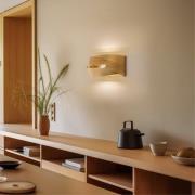 Euluna vegglampe Tornado, gullfarget