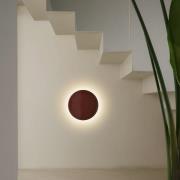 MARSET LED-vegglampe Caramel, brun, Ø 38 cm, TRIAC, glass