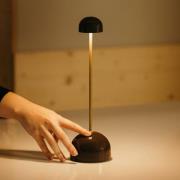 MARSET LED-batteridrevet bordlampe Sips, brun/gull, 31 cm, stål