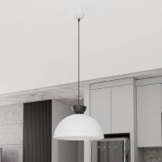 Pendellampe Lunaro, hvit, Ø 40 cm, metall