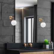 Vegglampe Viran, gull antikk, glass, høyde 25 cm, E14