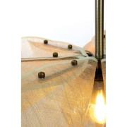 Hengelampe Styrka, Ø 75 cm, messing/beige, bananfiber