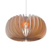 Pendellampe Hazo, Ø 65 cm, naturfarget, tre