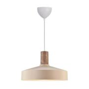Pendellampe Elvas, beige, Ø 37 cm, metall/marmor