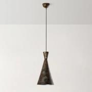 Hengelampe Tom, svartbrun, metall, Ø 19 cm, E27