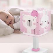 Bordlampe Baby Jungle, rosa, G4, bredde 14 cm