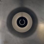 Knikerboker LED-vegglampe DoppioZero, krem/grå, Ø 30 cm