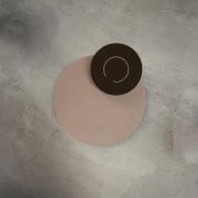 Knikerboker LED-vegglampe DoppioZero, rosa/brun, Ø 30 cm
