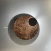 Knikerboker LED-vegglampe Pois, bronse, Ø 25 cm, dimbar