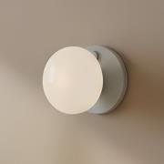 Vegglampe Flo, grå, Ø 19 cm, glass