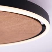 LED-taklampe Havana S, tre/metall, Ø 40 cm