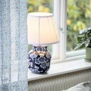 PR Home bordlampe Fanny, blå/hvit, keramikk, 47 cm, E27