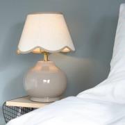 PR Home bordlampe Nell, nougat, keramikk, 34 cm høy, E27