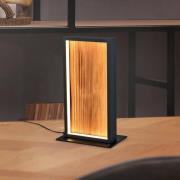LED-bordlampe Kalea, høyde 30 cm, trefarget, tre