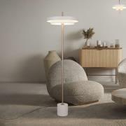 LED-gulvlampe Keaton, lysegrå, høyde 138 cm, metall, CCT