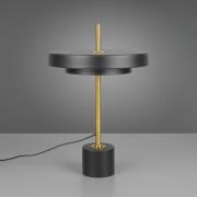 LED-bordlampe Keaton, svart/gullfarget, høyde 45 cm, CCT