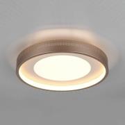 LED-taklampe Solea, brun, Ø 40 cm, plast