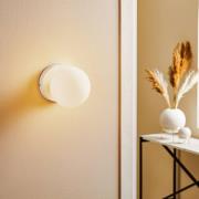 Vegglampe Kiba hvit/gull med glasskule