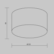 LED utendørs taklampe Zon, hvit, Ø 12 cm, 3000 K, metall