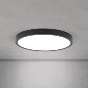 LED-taklampe Disc, svart Ø 28 cm, CCT metall/plast