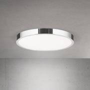 LED-taklampe Disc, kromfarget, Ø 28 cm, CCT, metall