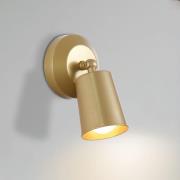LED-akkubelysning CONE, gullfarget, bredde 10 cm, metall