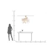 KARE hengelampe Feather Palm, hvit, fjær, Ø 87 cm, G9