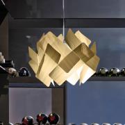 LZF pendellampe Escape, elfenben-/nikkelfarget Ø 30 cm tre